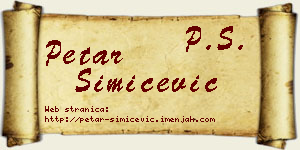 Petar Simićević vizit kartica